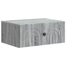   vidaXL Fali éjjeli szekrény Szürke Sonoma 49 x 34,5 x 20 cm Szerelt Fa