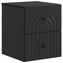   vidaXL Fali éjjeli szekrény Fekete 33 x 34,5 x 40 cm Szerelt Fa