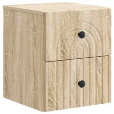   vidaXL Fali éjjeli szekrény Sonoma Tölgy 33 x 34,5 x 40 cm Szerelt Fa