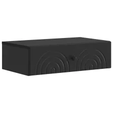 vidaXL Fali oldaltábla Fekete 59 x 34,5 x 17 cm Szerelt Fa