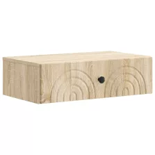   vidaXL Fali oldaltábla Sonoma Tölgy 59 x 34,5 x 17 cm Szerelt Fa