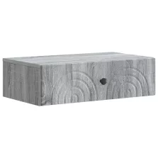   vidaXL Fali oldaltábla Szürke Sonoma 59 x 34,5 x 17 cm Szerelt Fa