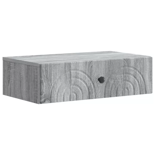 vidaXL Fali oldaltábla Szürke Sonoma 59 x 34,5 x 17 cm Szerelt Fa