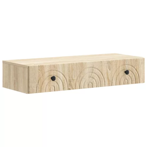 vidaXL Fali oldaltábla Sonoma Tölgy 87,5 x 34,5 x 17 cm Szerelt Fa