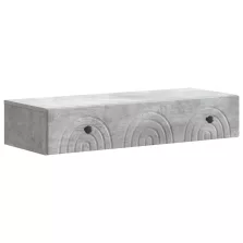   vidaXL Fali oldaltábla Betonszürke 87,5 x 34,5 x 17 cm Szerelt Fa