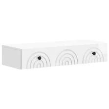   vidaXL Fali oldaltábla Magasfényű Fehér 87,5 x 34,5 x 17 cm Szerelt Fa
