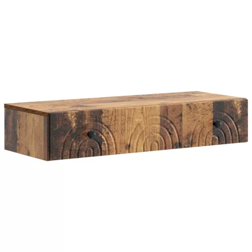 vidaXL Fali oldaltábla Antik Fa 87,5 x 34,5 x 17 cm Szerelt Fa