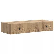   vidaXL Fali oldaltábla Kézműves Tölgy 87,5 x 34,5 x 17 cm Szerelt Fa