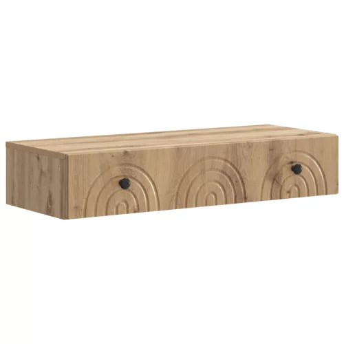 vidaXL Fali oldaltábla Kézműves Tölgy 87,5 x 34,5 x 17 cm Szerelt Fa