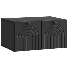 vidaXL Fali TV szekrény Fekete 59,5 x 41 x 30 cm Szerelt Fa