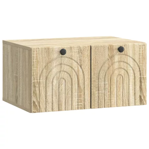 vidaXL Fali TV szekrény Sonoma Tölgy 59,5 x 41 x 30 cm Szerelt Fa