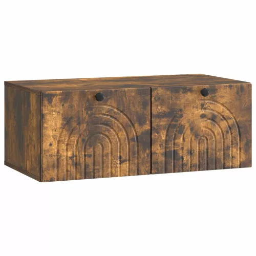 vidaXL Fali TV szekrény Füstös Tölgy 78,5 x 41 x 30 cm Szerelt Fa