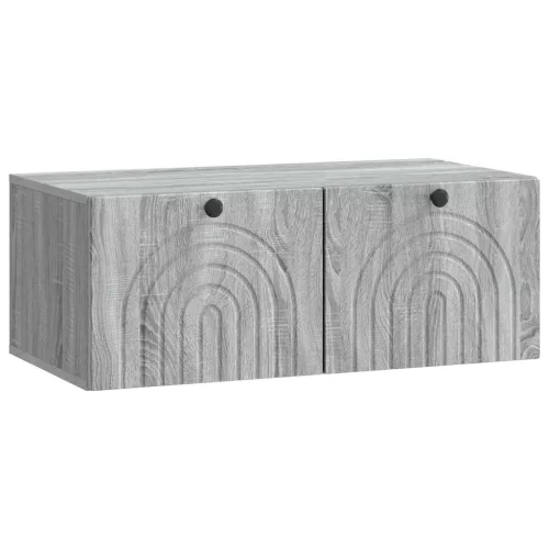 vidaXL Fali TV szekrény Szürke Sonoma 78,5 x 41 x 30 cm Szerelt Fa