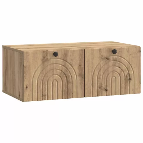 vidaXL Fali TV szekrény Kézműves Tölgy 78,5 x 41 x 30 cm Szerelt Fa