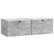   vidaXL Fali TV szekrény Betonszürke 99 x 41 x 30 cm Szerelt Fa