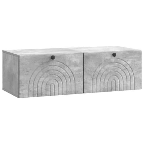 vidaXL Fali TV szekrény Betonszürke 99 x 41 x 30 cm Szerelt Fa