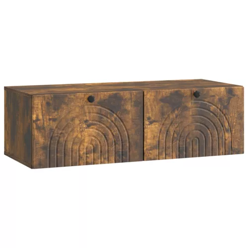 vidaXL Fali TV szekrény Füstös Tölgy 99 x 41 x 30 cm Szerelt Fa