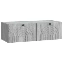   vidaXL Fali TV szekrény Szürke Sonoma 99 x 41 x 30 cm Szerelt Fa