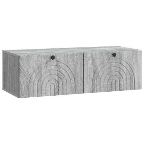 vidaXL Fali TV szekrény Szürke Sonoma 99 x 41 x 30 cm Szerelt Fa