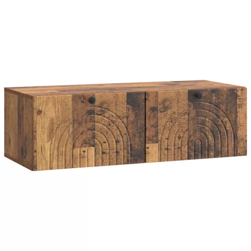 vidaXL Fali TV szekrény Antik Fa 99 x 41 x 30 cm Szerelt Fa