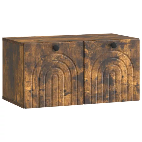 vidaXL Fali TV szekrény Füstös Tölgy 59,5 x 31 x 30 cm Szerelt Fa