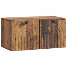   vidaXL Fali TV szekrény Antik Fa 59,5 x 31 x 30 cm Szerelt Fa