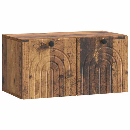 vidaXL Fali TV szekrény Antik Fa 59,5 x 31 x 30 cm Szerelt Fa