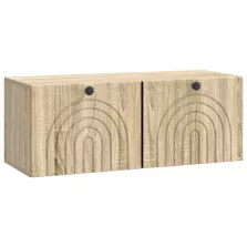   vidaXL Fali TV szekrény Sonoma Tölgy 78,5 x 31 x 30 cm Szerelt Fa