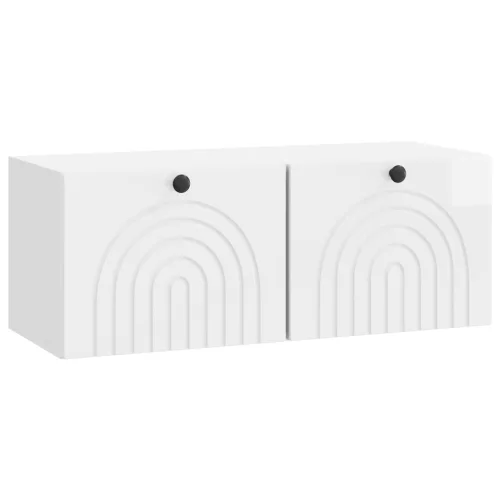 vidaXL Fali TV szekrény Magasfényű Fehér 78,5 x 31 x 30 cm Szerelt Fa