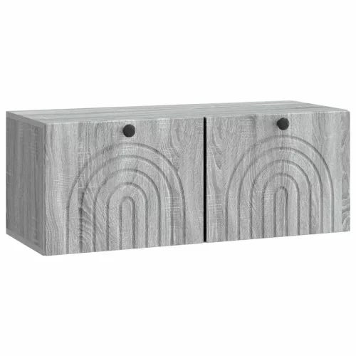 vidaXL Fali TV szekrény Szürke Sonoma 78,5 x 31 x 30 cm Szerelt Fa