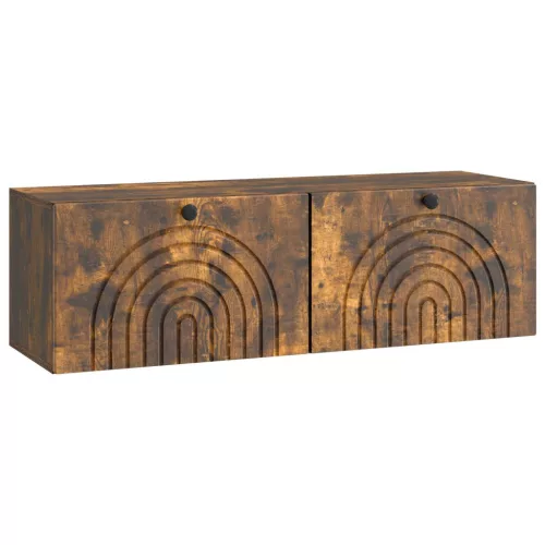 vidaXL Fali TV szekrény Füstös Tölgy 98 x 31 x 30 cm Szerelt Fa