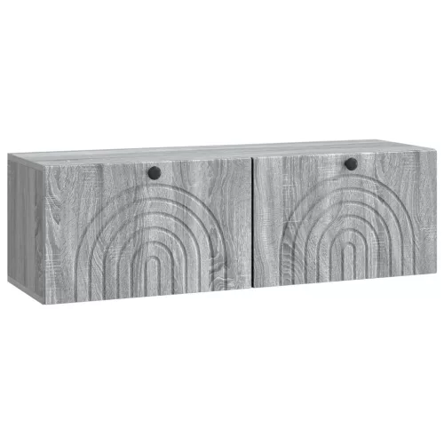 vidaXL Fali TV szekrény Szürke Sonoma 98 x 31 x 30 cm Szerelt Fa