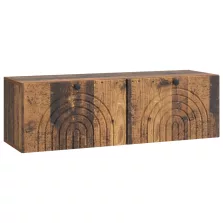 vidaXL Fali TV szekrény Antik Fa 98 x 31 x 30 cm Szerelt Fa