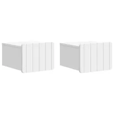   vidaXL Fali éjjeli szekrény 2 pcs Fehér 33 x 34,5 x 24 cm Szerelt Fa