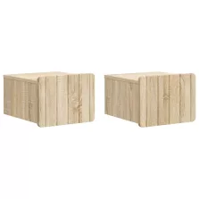   vidaXL Fali éjjeli szekrény 2 pcs Sonoma Tölgy 33 x 34,5 x 24 cm