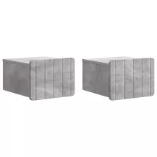   vidaXL Fali éjjeli szekrény 2 pcs Betonszürke 33 x 34,5 x 24 cm