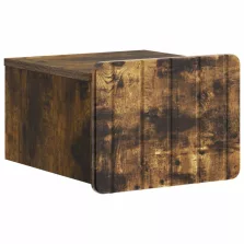   vidaXL Fali éjjeli szekrény Füstös Tölgy 33 x 34,5 x 24 cm Szerelt Fa