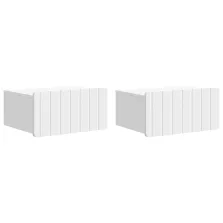   vidaXL Fali éjjeli szekrény 2 pcs Fehér 49 x 34,5 x 24 cm Szerelt Fa