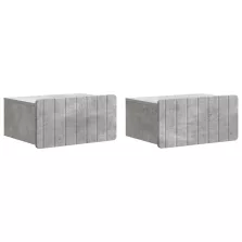   vidaXL Fali éjjeli szekrény 2 pcs Betonszürke 49 x 34,5 x 24 cm