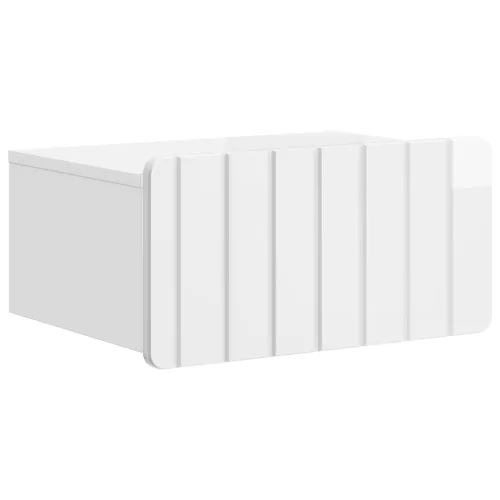 vidaXL Fali éjjeli szekrény fiókkal Magasfényű Fehér 49 x 34,5 x 24 cm