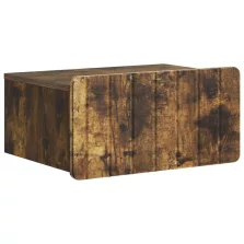   vidaXL Fali éjjeli szekrény Füstös Tölgy 49 x 34,5 x 24 cm Szerelt Fa