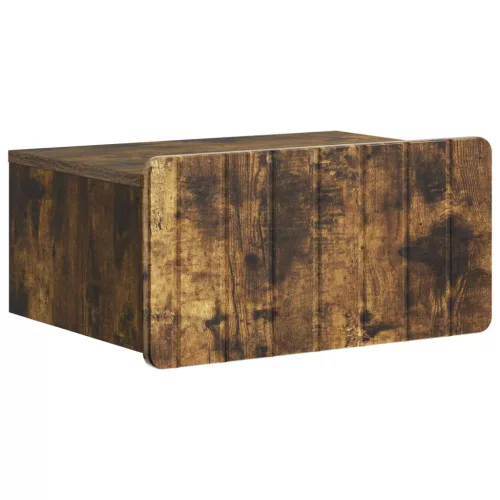 vidaXL Fali éjjeli szekrény Füstös Tölgy 49 x 34,5 x 24 cm Szerelt Fa