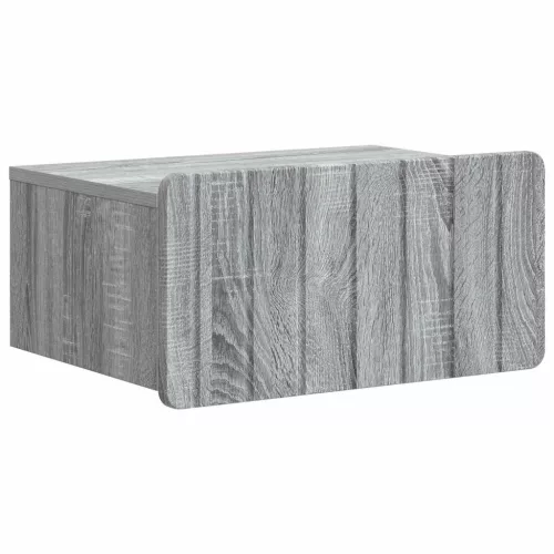 vidaXL Fali éjjeli szekrény Szürke Sonoma 49 x 34,5 x 24 cm Szerelt Fa