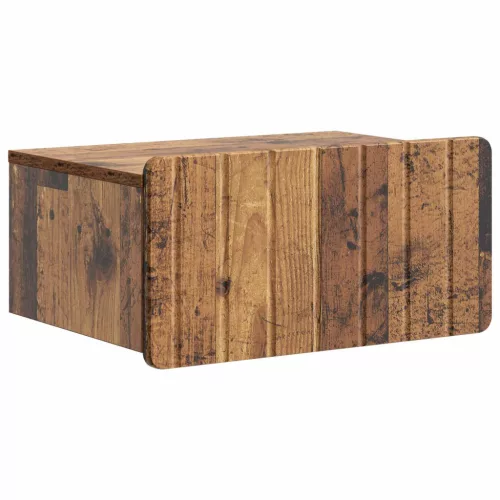 vidaXL Fali éjjeli szekrény Antik Fa 49 x 34,5 x 24 cm Szerelt Fa
