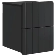   vidaXL Fali éjjeli szekrény Fekete 33 x 34,5 x 43 cm Szerelt Fa