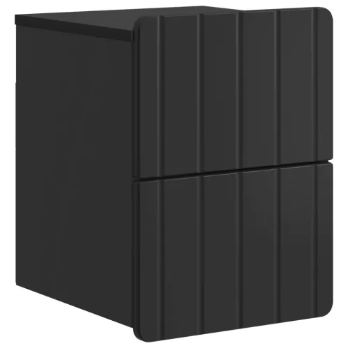 vidaXL Fali éjjeli szekrény Fekete 33 x 34,5 x 43 cm Szerelt Fa