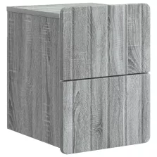   vidaXL Fali éjjeli szekrény Szürke Sonoma 33 x 34,5 x 43 cm Szerelt Fa