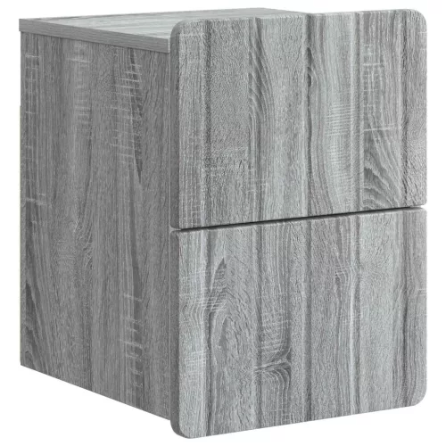 vidaXL Fali éjjeli szekrény Szürke Sonoma 33 x 34,5 x 43 cm Szerelt Fa