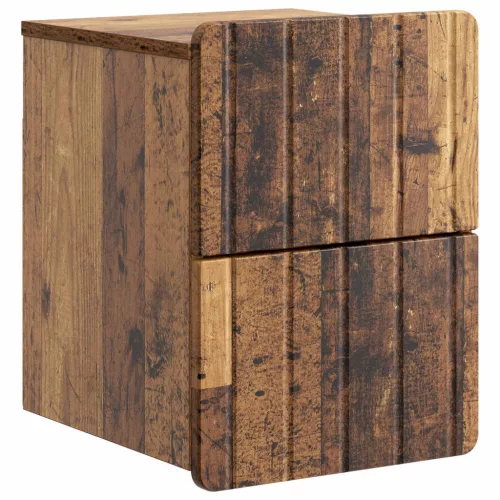 vidaXL Fali éjjeli szekrény Antik Fa 33 x 34,5 x 43 cm Szerelt Fa