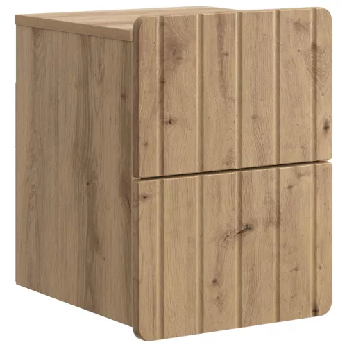 vidaXL Fali éjjeli szekrény fiókkal Kézműves Tölgy 33 x 34,5 x 43 cm